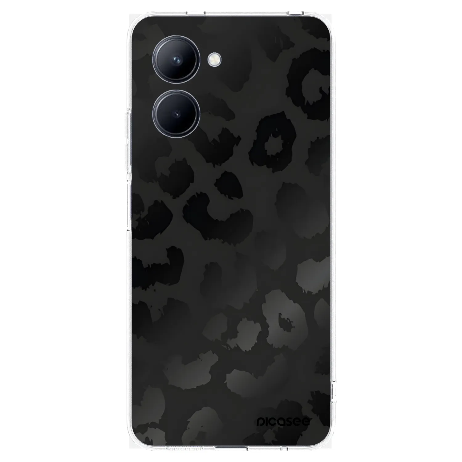 Picasee silikonska prozirna maskica za Realme C33 (2023) - Midnight Leopard