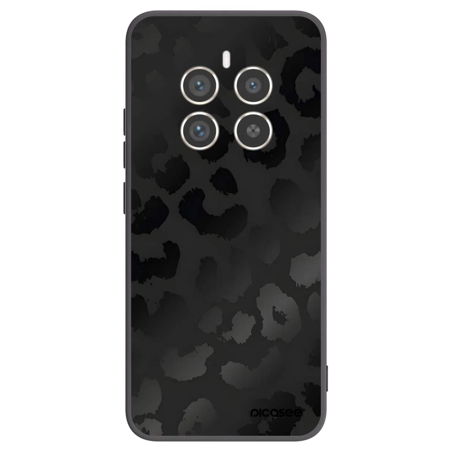 Picasee crna silikonska maskica za Realme 12 Pro 5G - Midnight Leopard