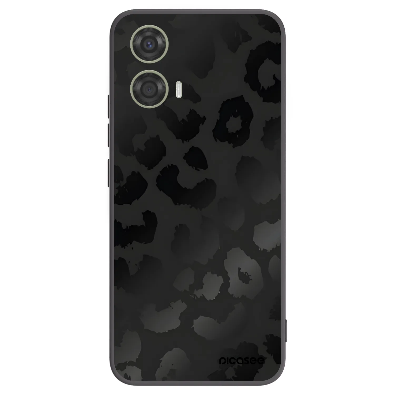 Picasee crna silikonska maskica za Motorola Moto G24 - Midnight Leopard