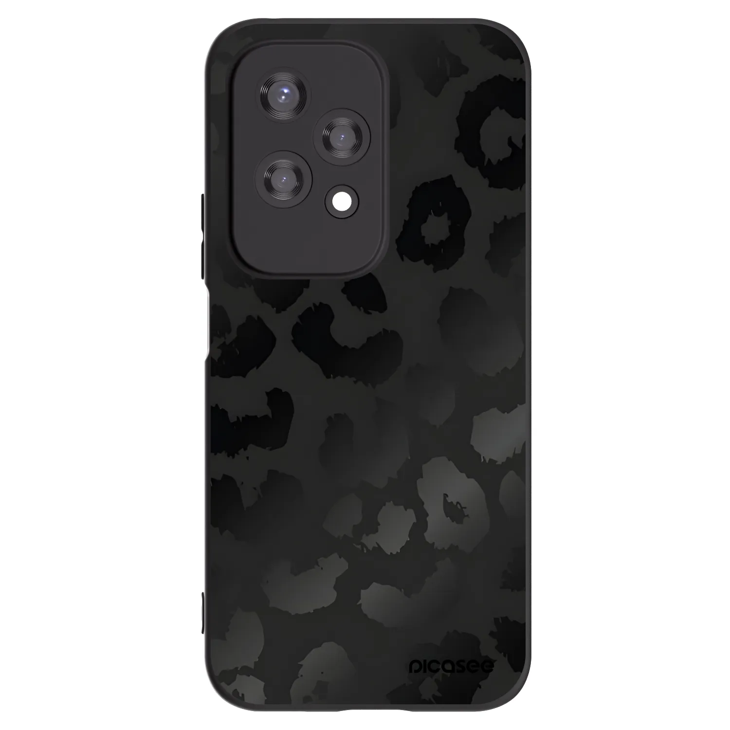 Picasee crna silikonska maskica za Honor 200 Lite - Midnight Leopard