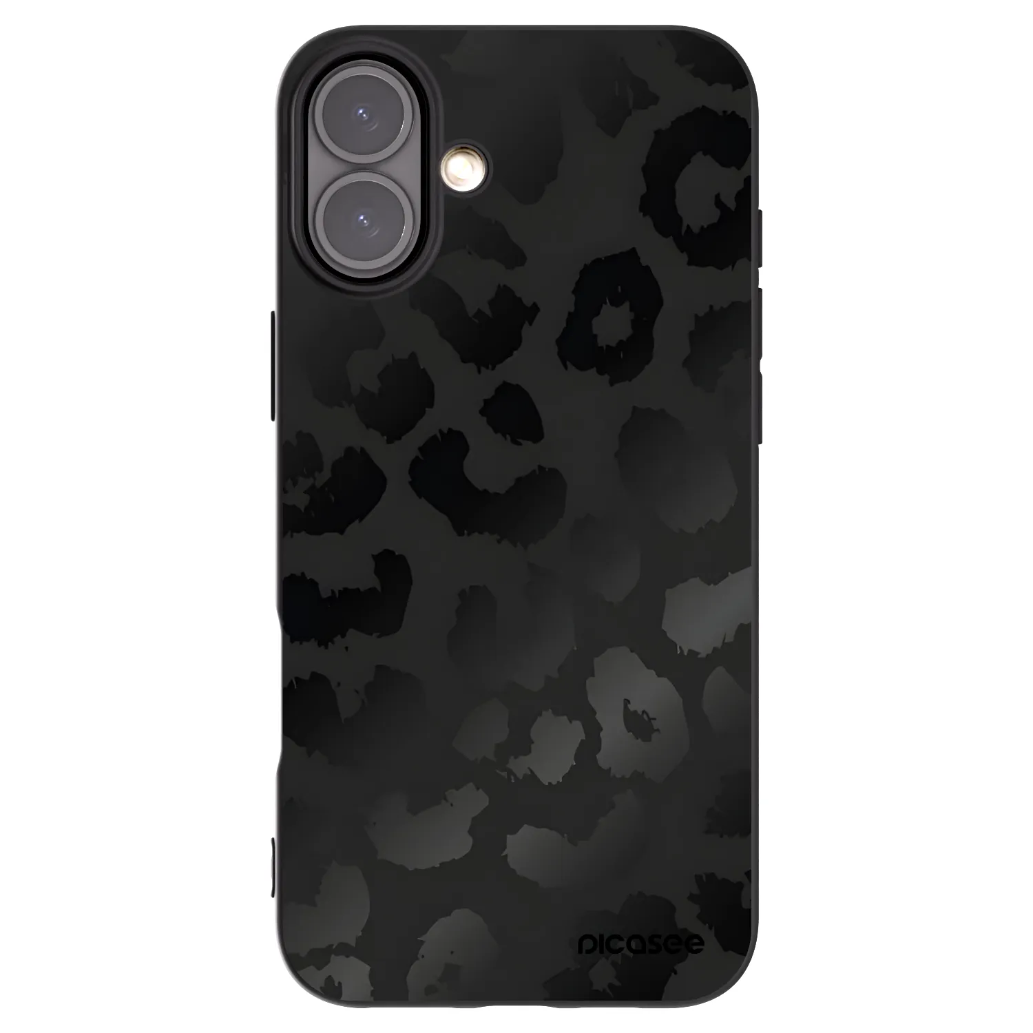 Picasee crna silikonska maskica za Apple iPhone 16 Plus - Midnight Leopard