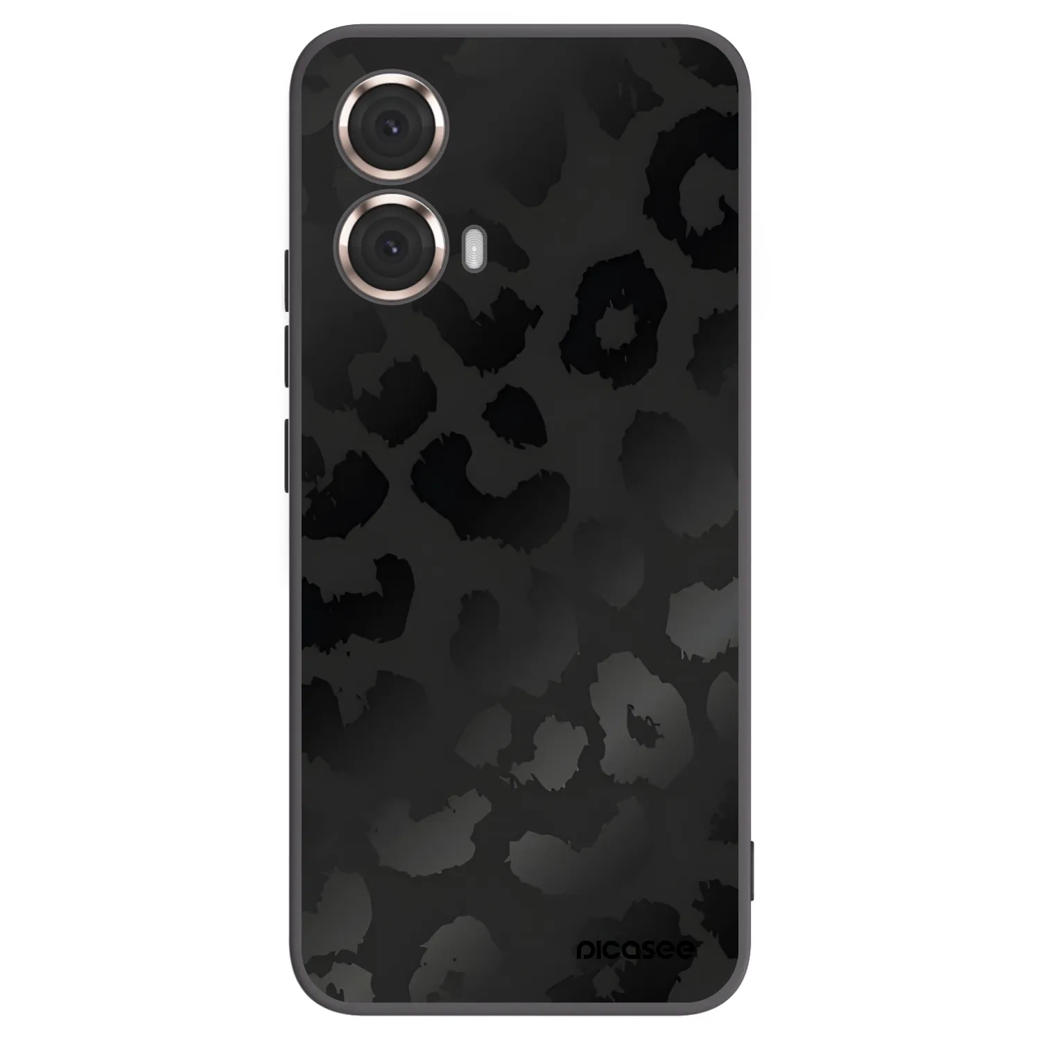 Picasee crna silikonska maskica za Motorola Moto G85 - Midnight Leopard