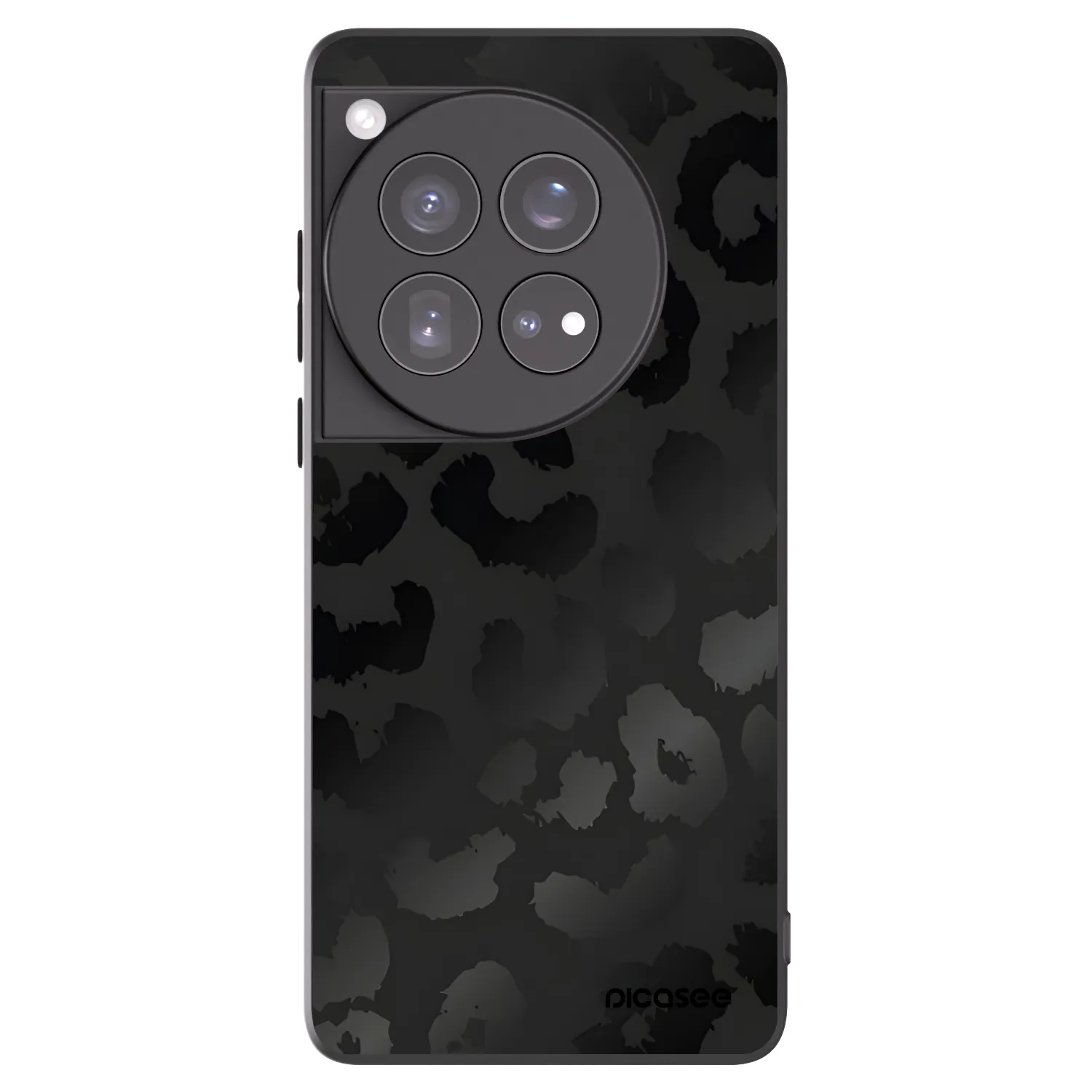 Picasee crna silikonska maskica za OnePlus 12 5G - Midnight Leopard