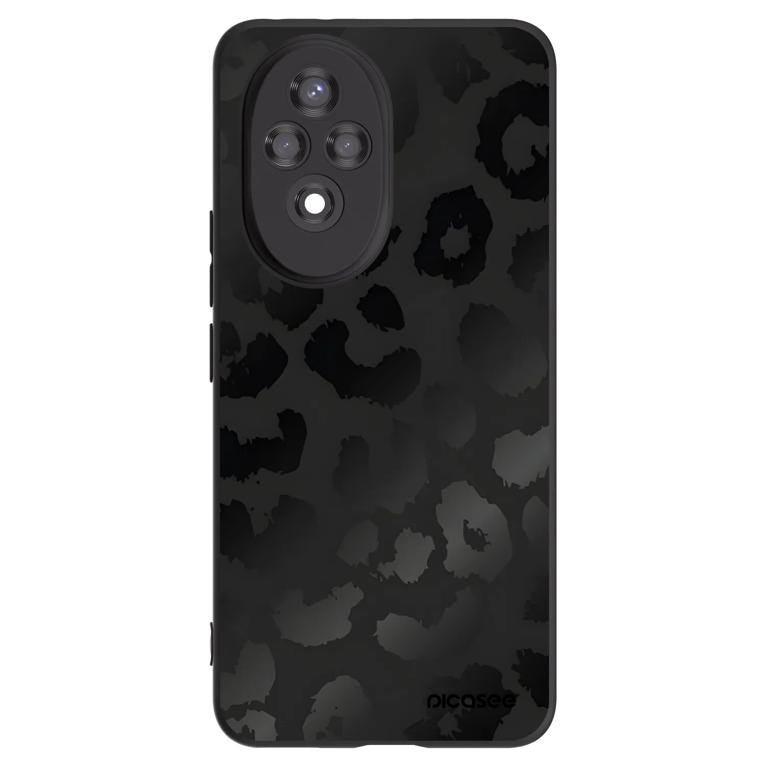 Picasee crna silikonska maskica za Honor 200 Pro 5G - Midnight Leopard