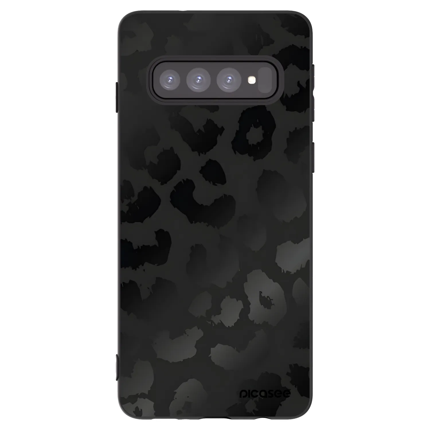 Picasee crna silikonska maskica za Samsung Galaxy S10 G973 - Midnight Leopard