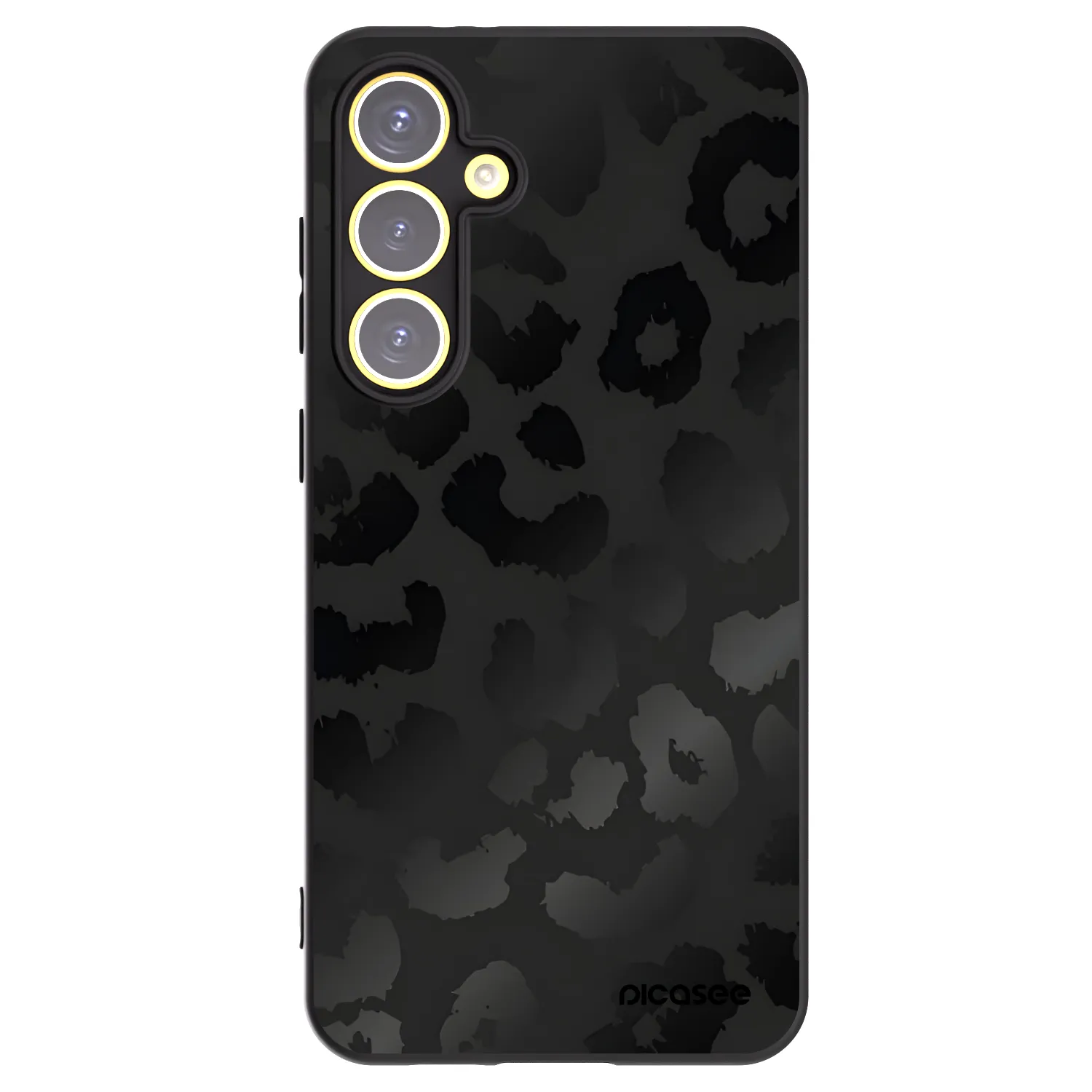 Picasee crna silikonska maskica za Samsung Galaxy S24 FE S721B - Midnight Leopard