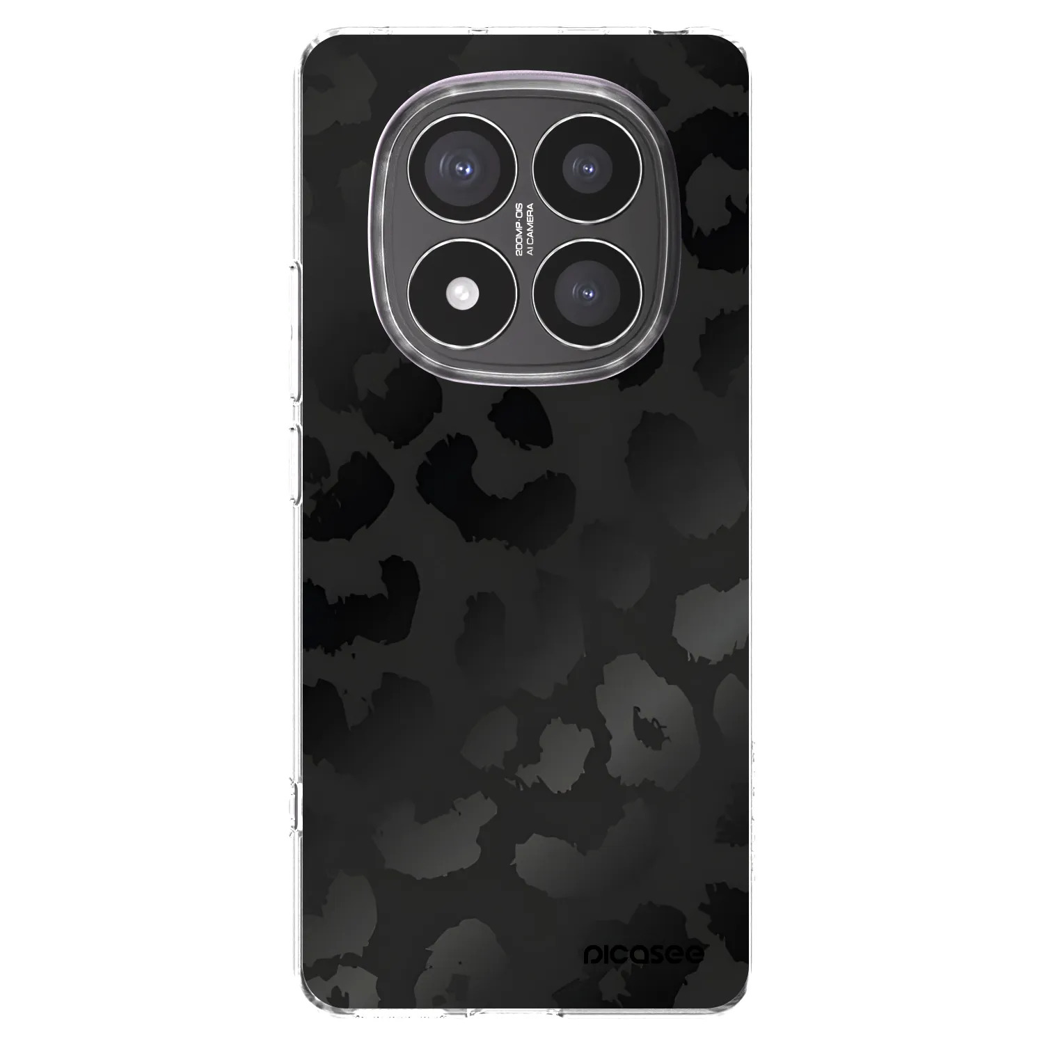 Picasee silikonska prozirna maskica za Xiaomi Redmi Note 14 Pro+ 5G - Midnight Leopard