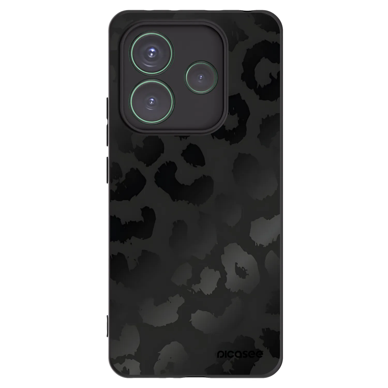 Picasee crna silikonska maskica za Xiaomi Redmi Note 14 5G - Midnight Leopard