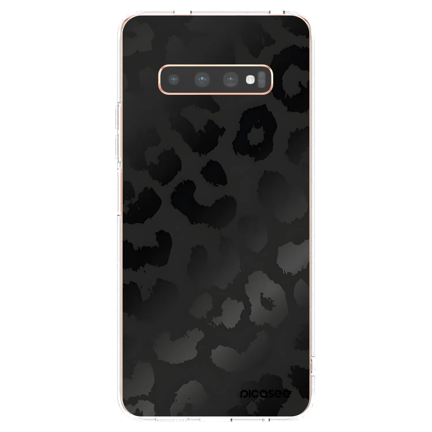 Picasee silikonska prozirna maskica za Samsung Galaxy S10 Plus G975 - Midnight Leopard