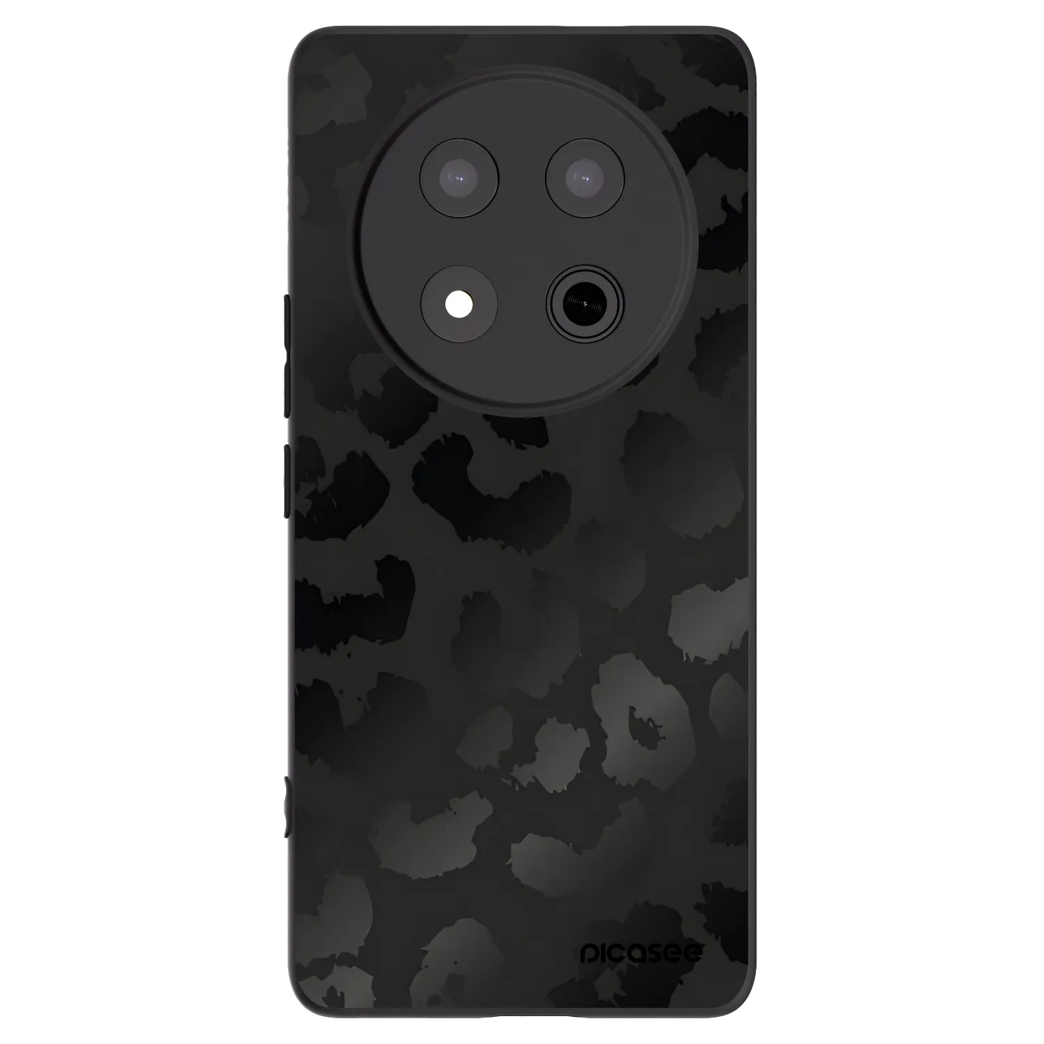 Picasee crna silikonska maskica za Honor Magic7 Lite 5G - Midnight Leopard