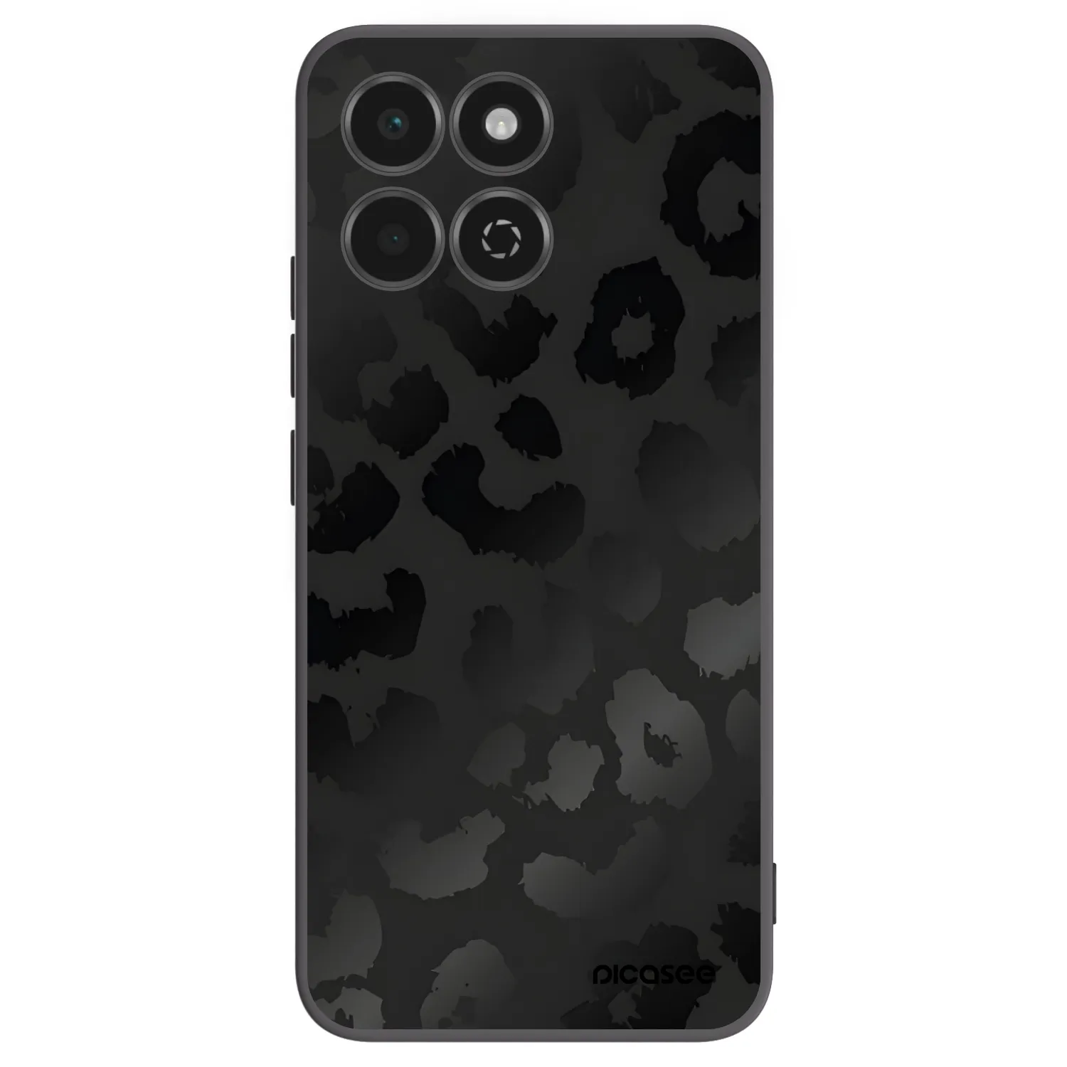 Picasee crna silikonska maskica za Honor 200 Smart 5G - Midnight Leopard