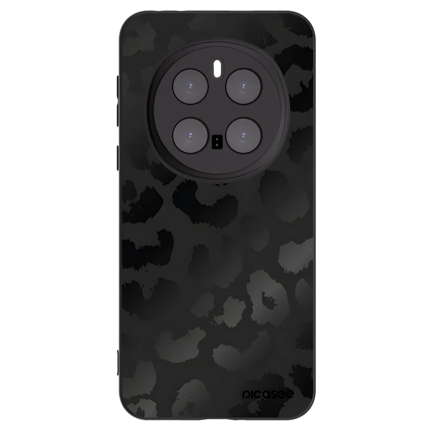 Picasee crna silikonska maskica za Honor Magic7 Pro 5G - Midnight Leopard
