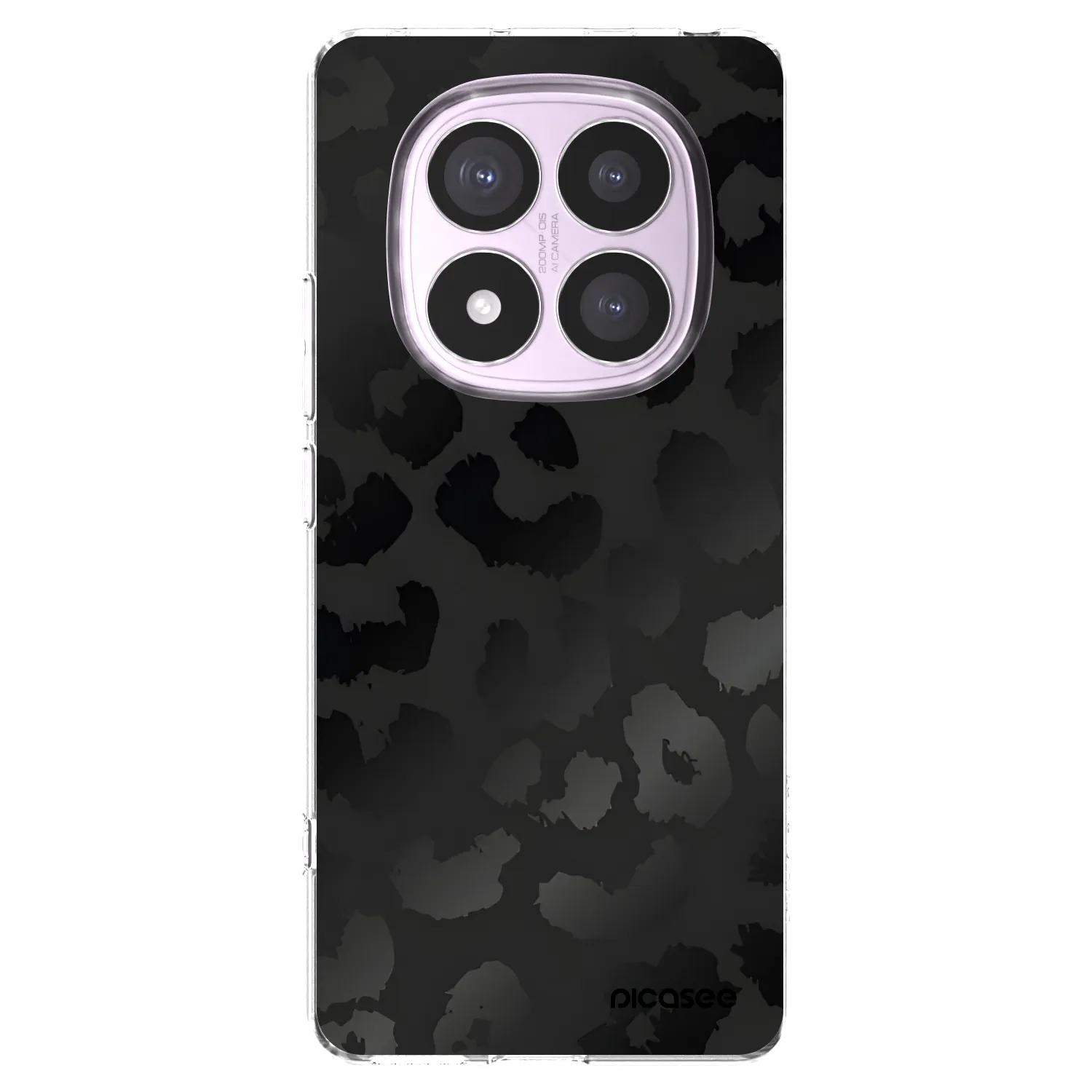 Picasee silikonska prozirna maskica za Xiaomi Redmi Note 14 Pro 4G - Midnight Leopard