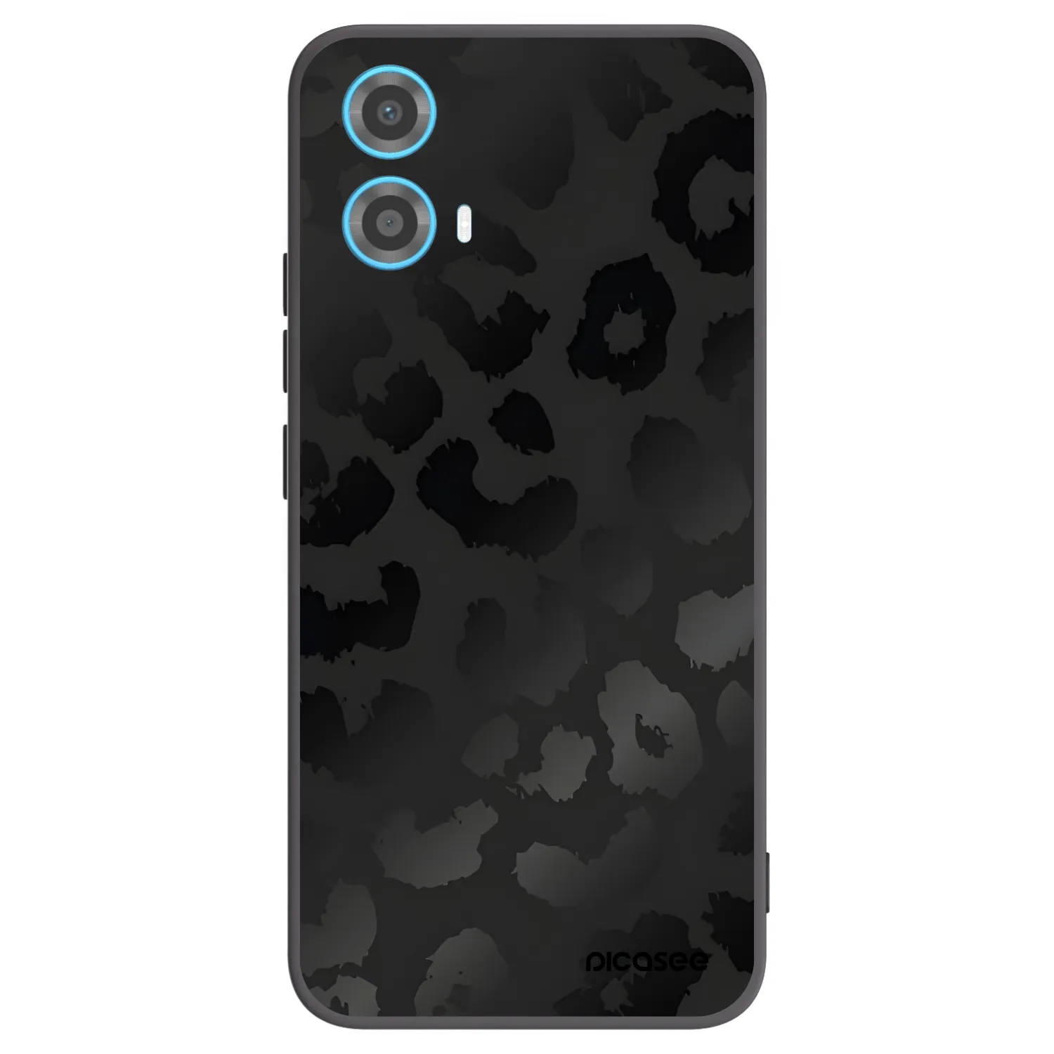 Picasee crna silikonska maskica za Motorola Moto G34 5G - Midnight Leopard