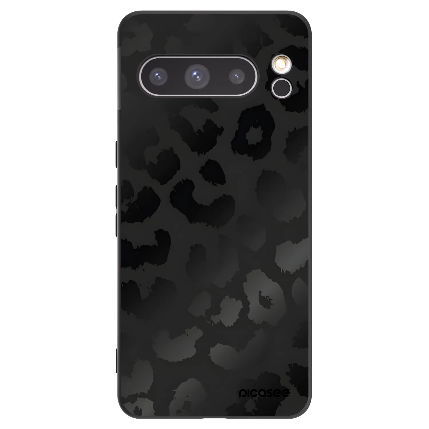 Picasee crna silikonska maskica za Google Pixel 8 Pro - Midnight Leopard
