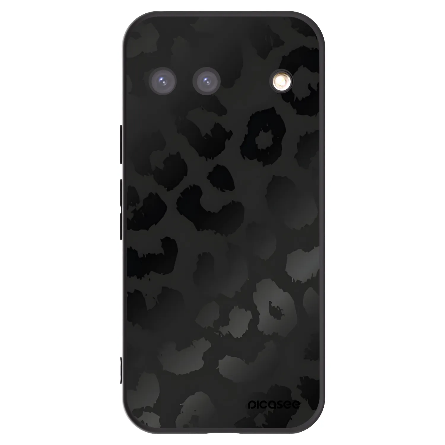 Picasee crna silikonska maskica za Google Pixel 9 - Midnight Leopard