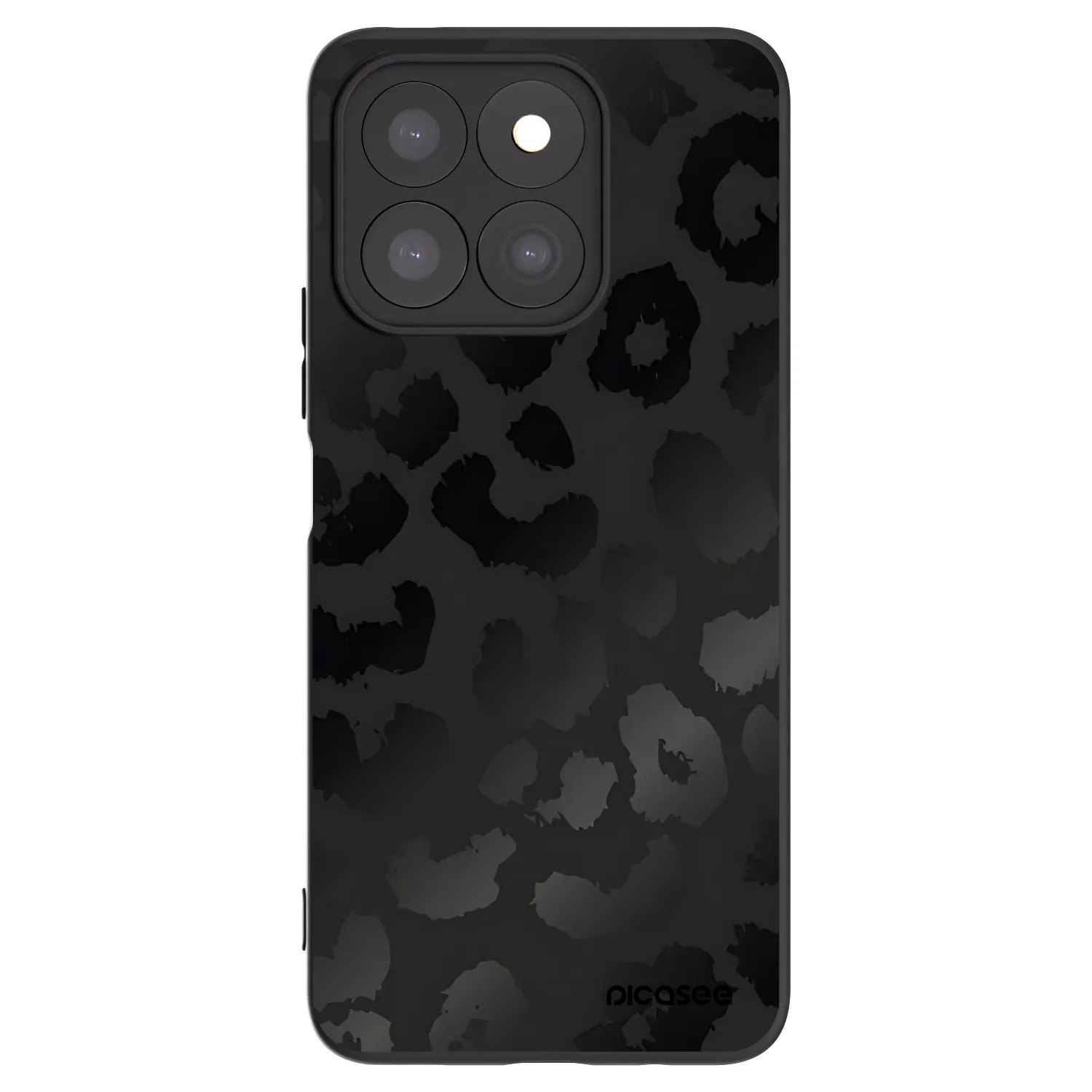Picasee crna silikonska maskica za Honor X8c - Midnight Leopard