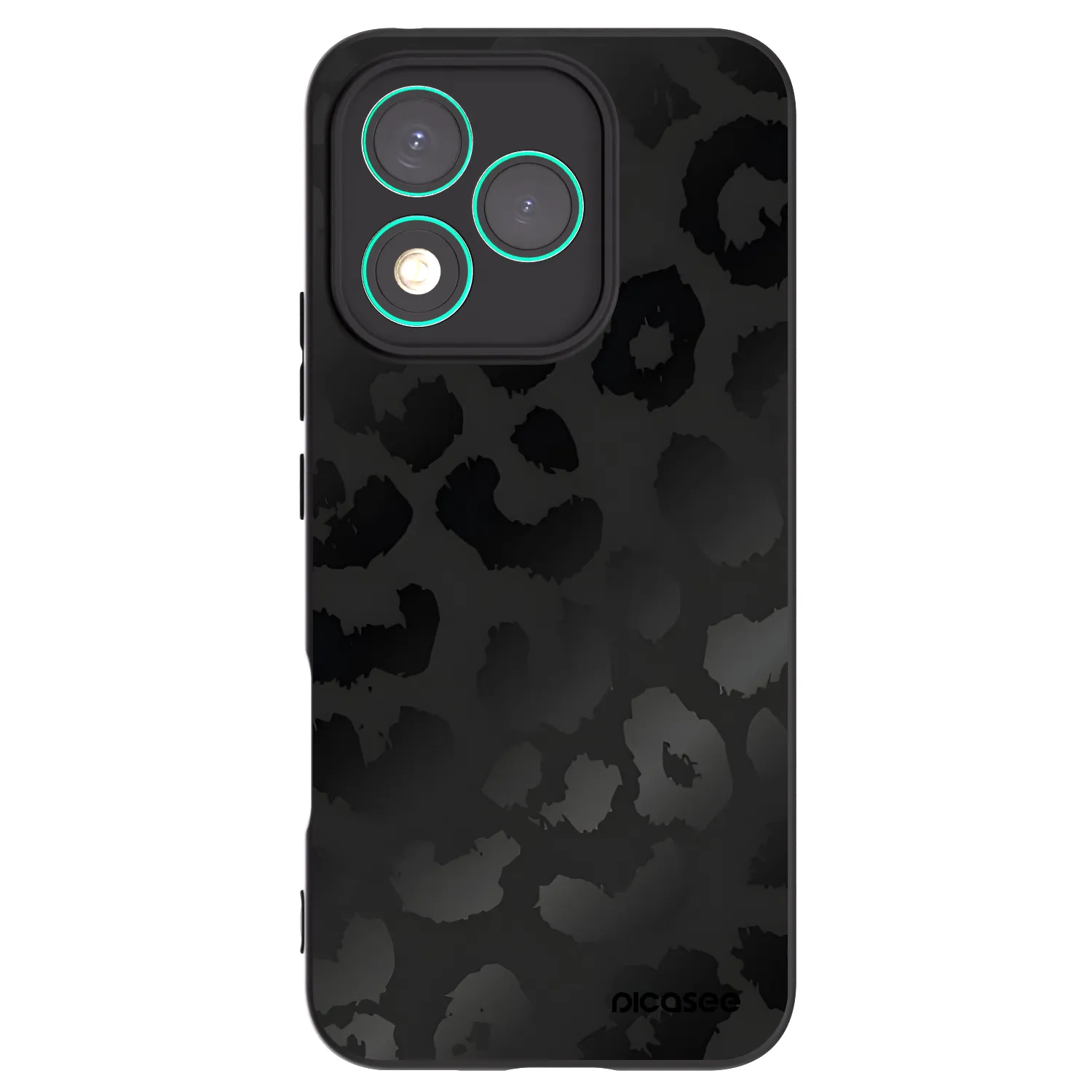 Picasee crna silikonska maskica za Honor 400 Lite 5G - Midnight Leopard