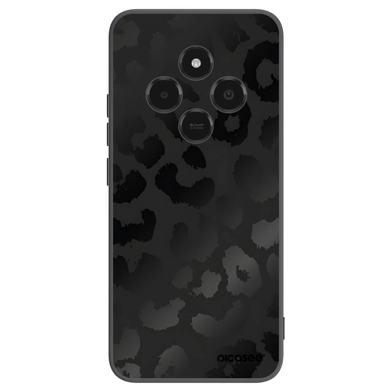 Picasee crna silikonska maskica za Xiaomi Poco C75 - Midnight Leopard