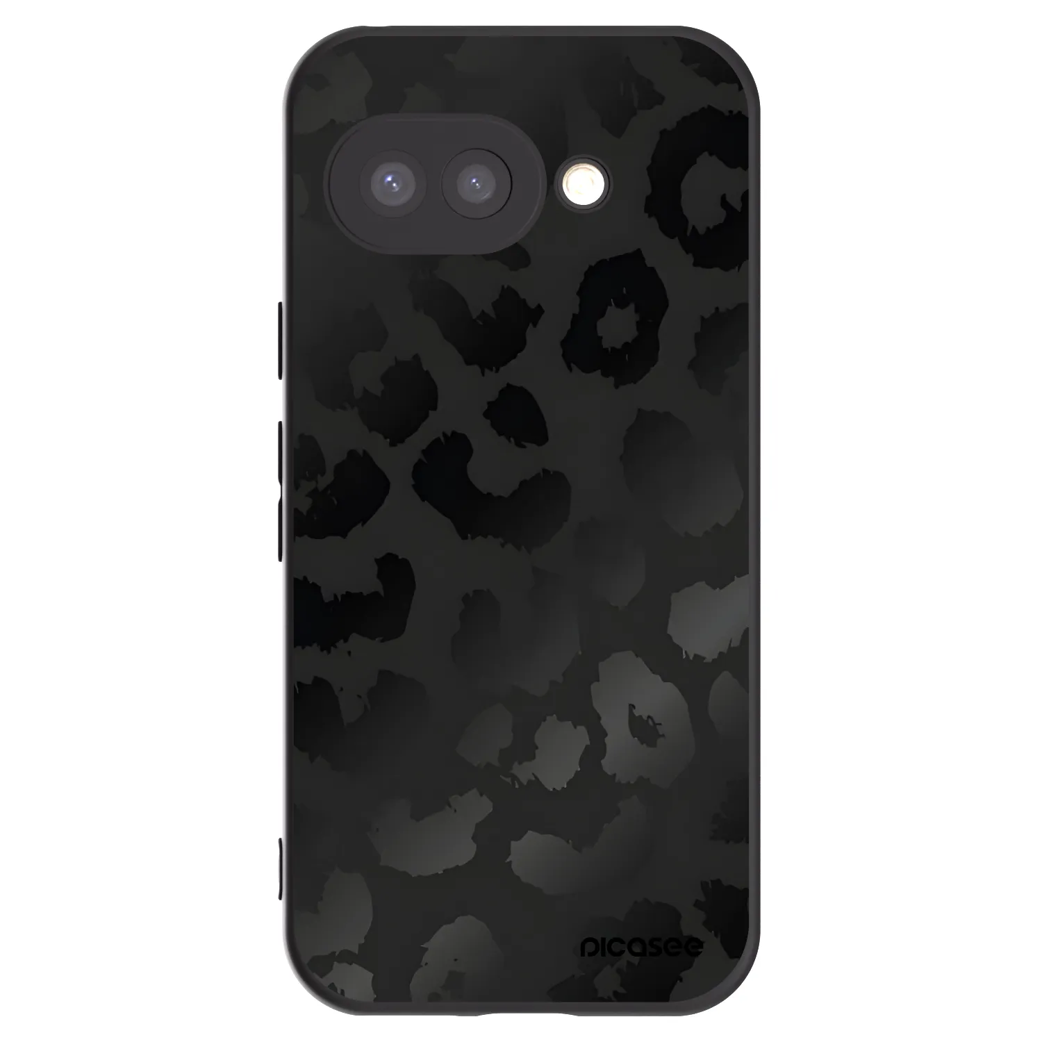 Picasee crna silikonska maskica za Google Pixel 9a - Midnight Leopard
