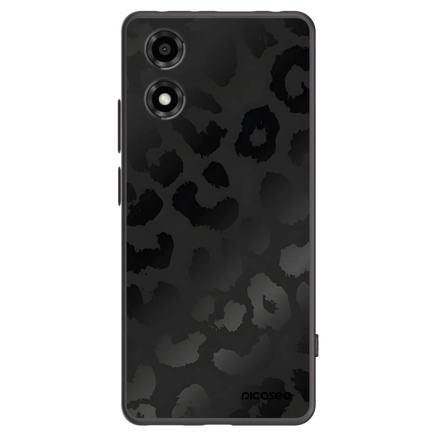 Picasee crna silikonska maskica za Motorola Moto E14 - Midnight Leopard