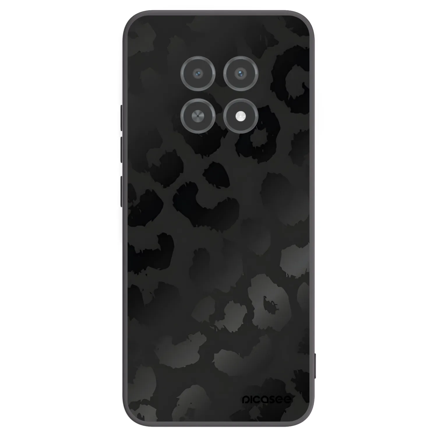 Picasee crna silikonska maskica za Realme 12X - Midnight Leopard