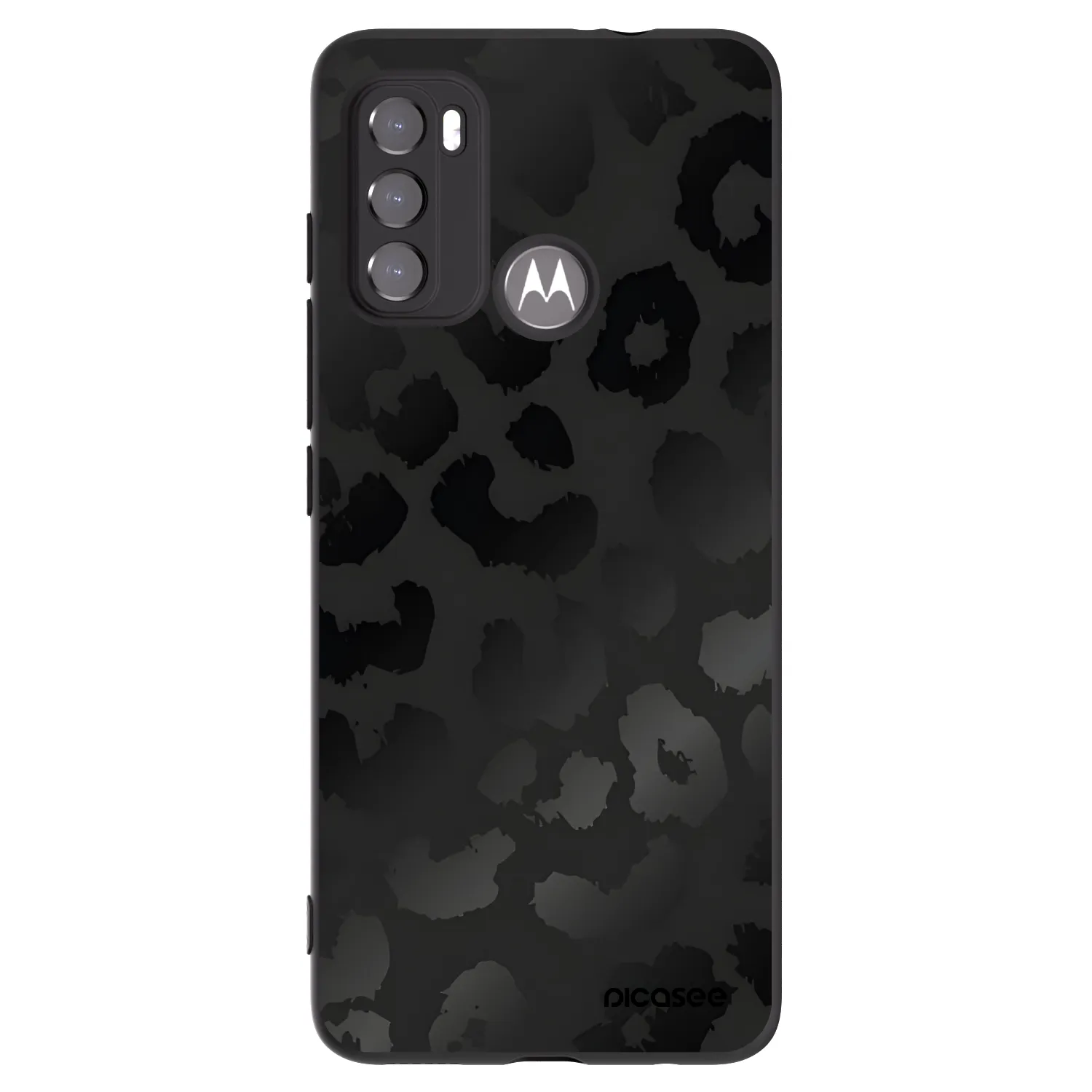 Picasee crna silikonska maskica za Motorola Edge 60 5G - Midnight Leopard