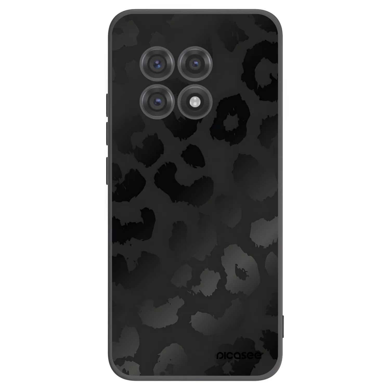 Picasee crna silikonska maskica za OnePlus 13R 5G - Midnight Leopard