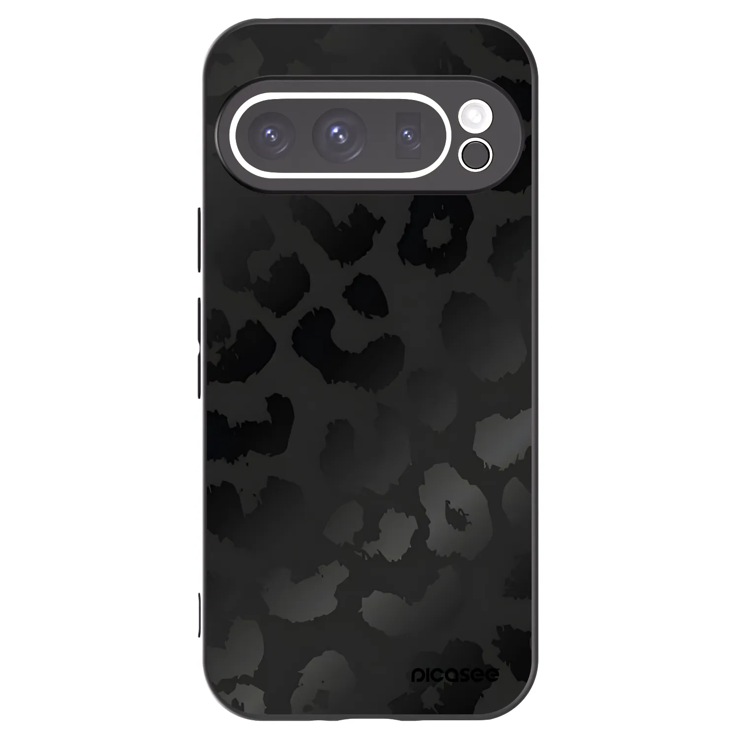 Picasee crna silikonska maskica za Google Pixel 9 Pro XL - Midnight Leopard