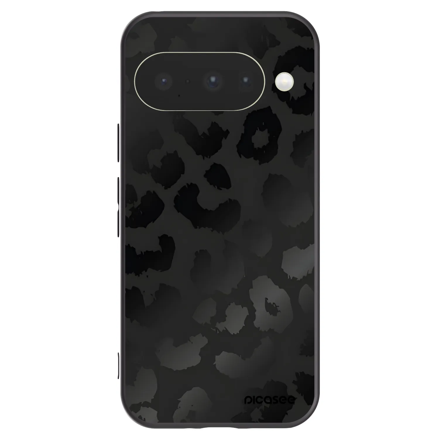 Picasee crna silikonska maskica za Google Pixel 10 - Midnight Leopard