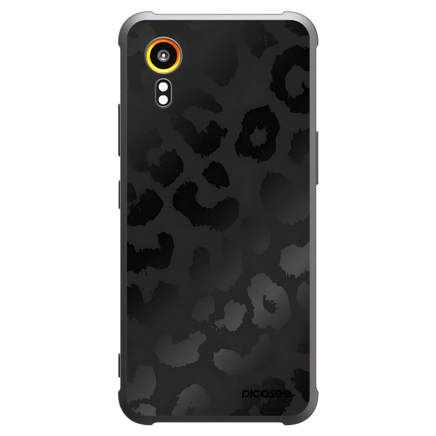 Picasee crna silikonska maskica za Samsung Galaxy Xcover 7 - Midnight Leopard