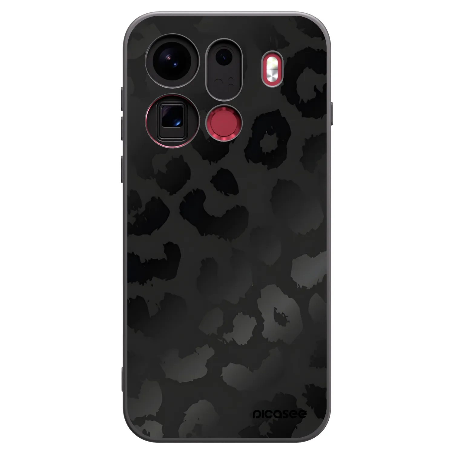 Picasee crna silikonska maskica za OPPO Find X9 Pro - Midnight Leopard