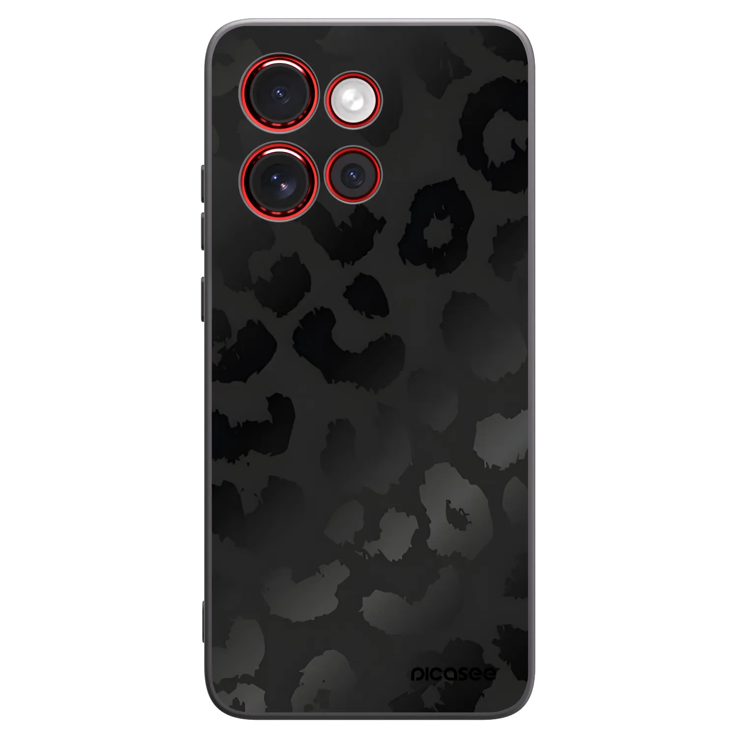 Picasee crna silikonska maskica za Motorola Edge 60 Neo 5G - Midnight Leopard