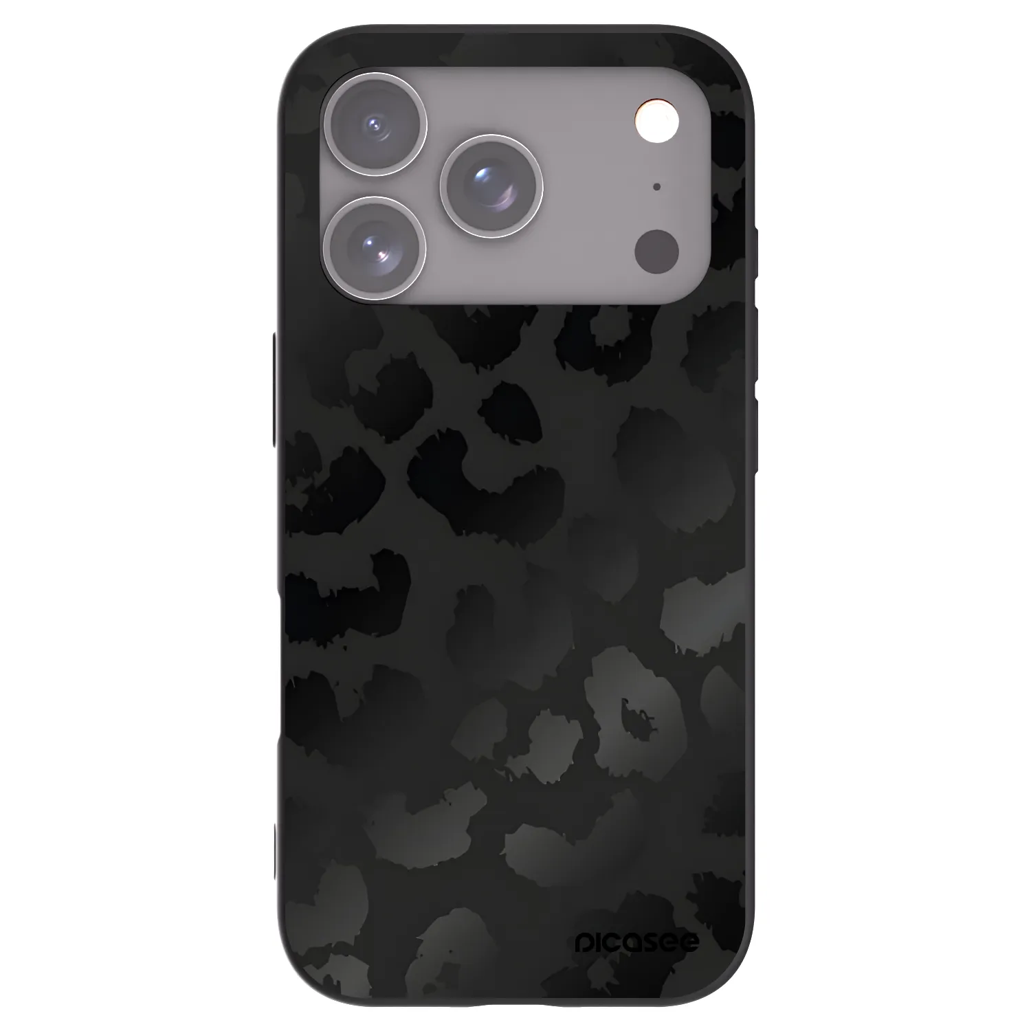 Picasee crna silikonska maskica za Apple iPhone 18 Pro - Midnight Leopard