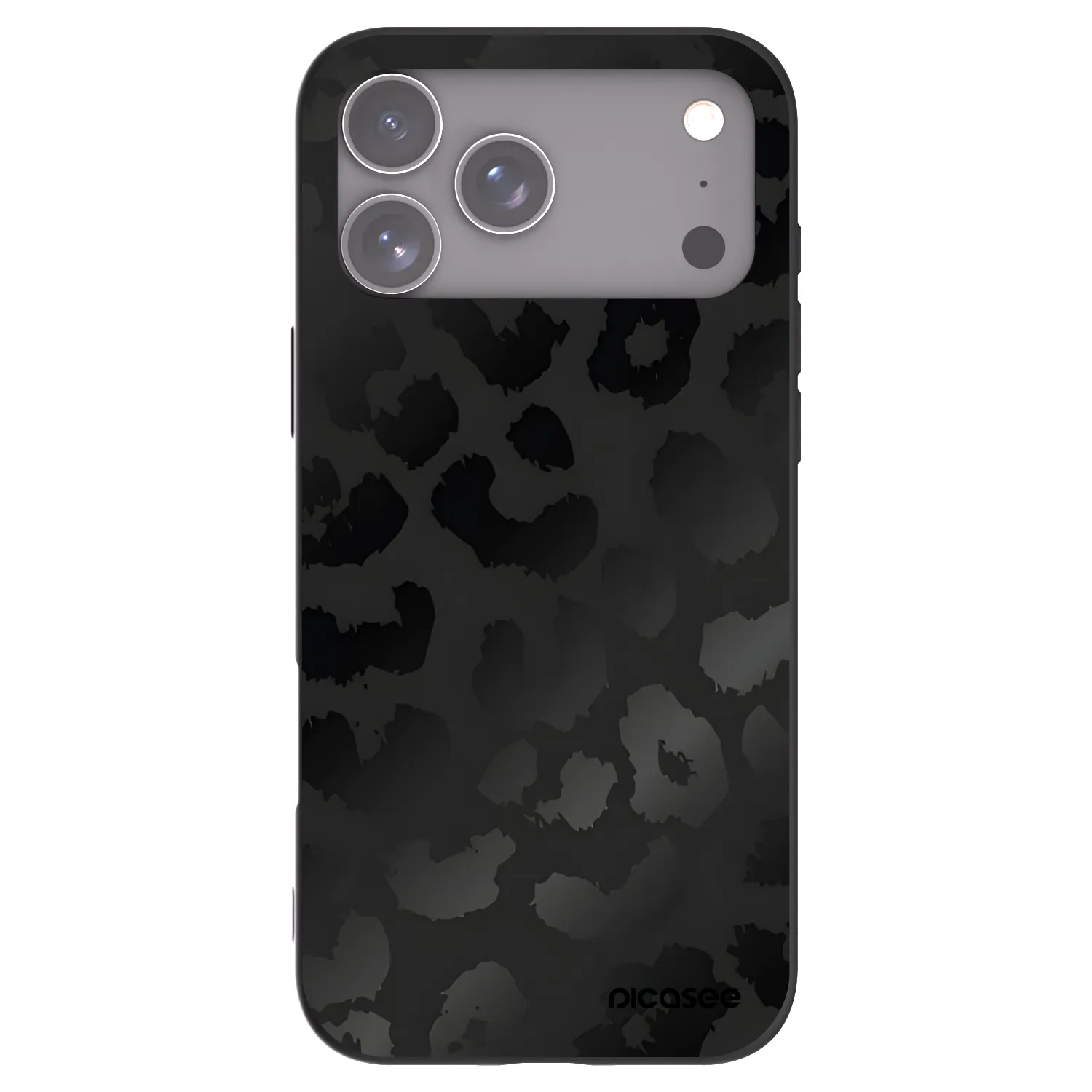 Picasee crna silikonska maskica za Apple iPhone 18 Pro Max - Midnight Leopard