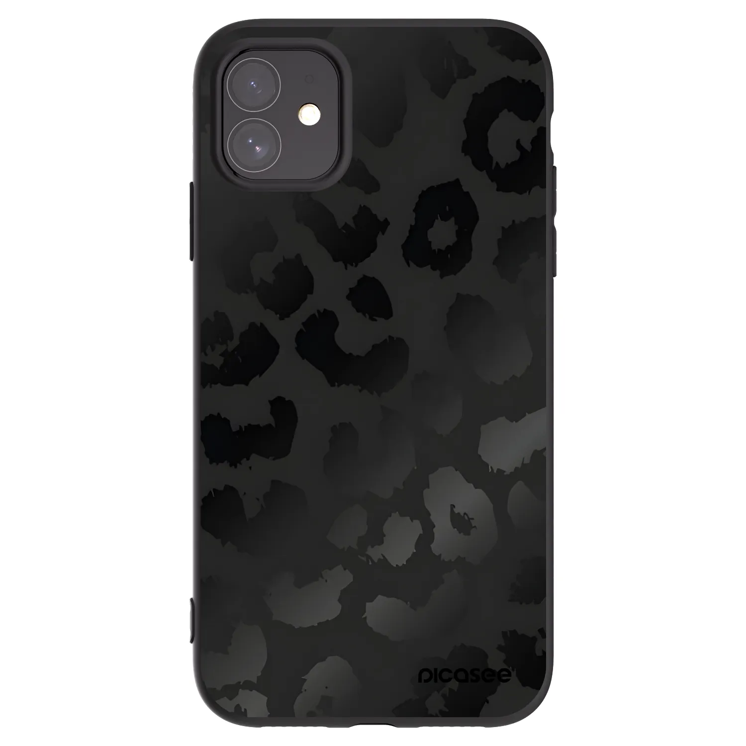Picasee crna silikonska maskica za Apple iPhone 11 - Midnight Leopard