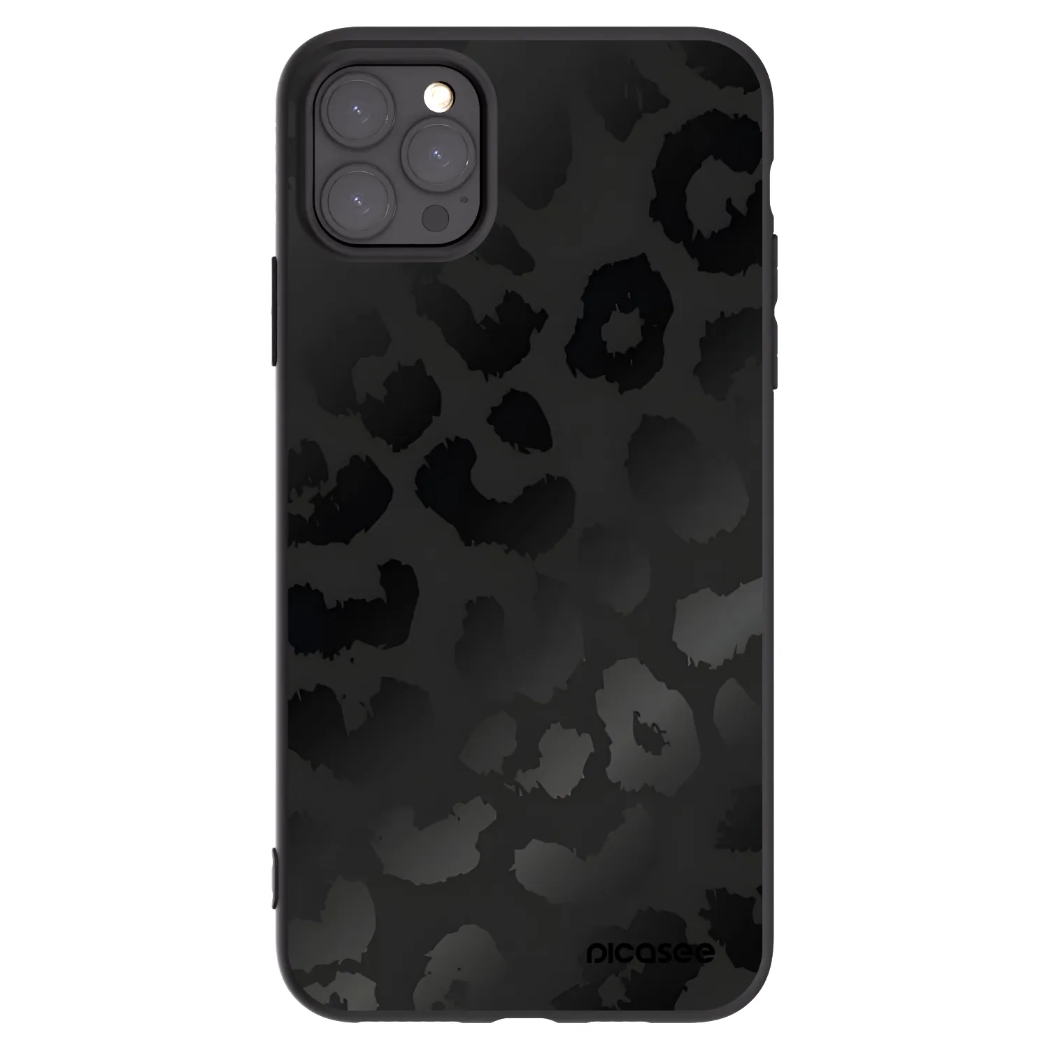 Picasee crna silikonska maskica za Apple iPhone 11 Pro Max - Midnight Leopard