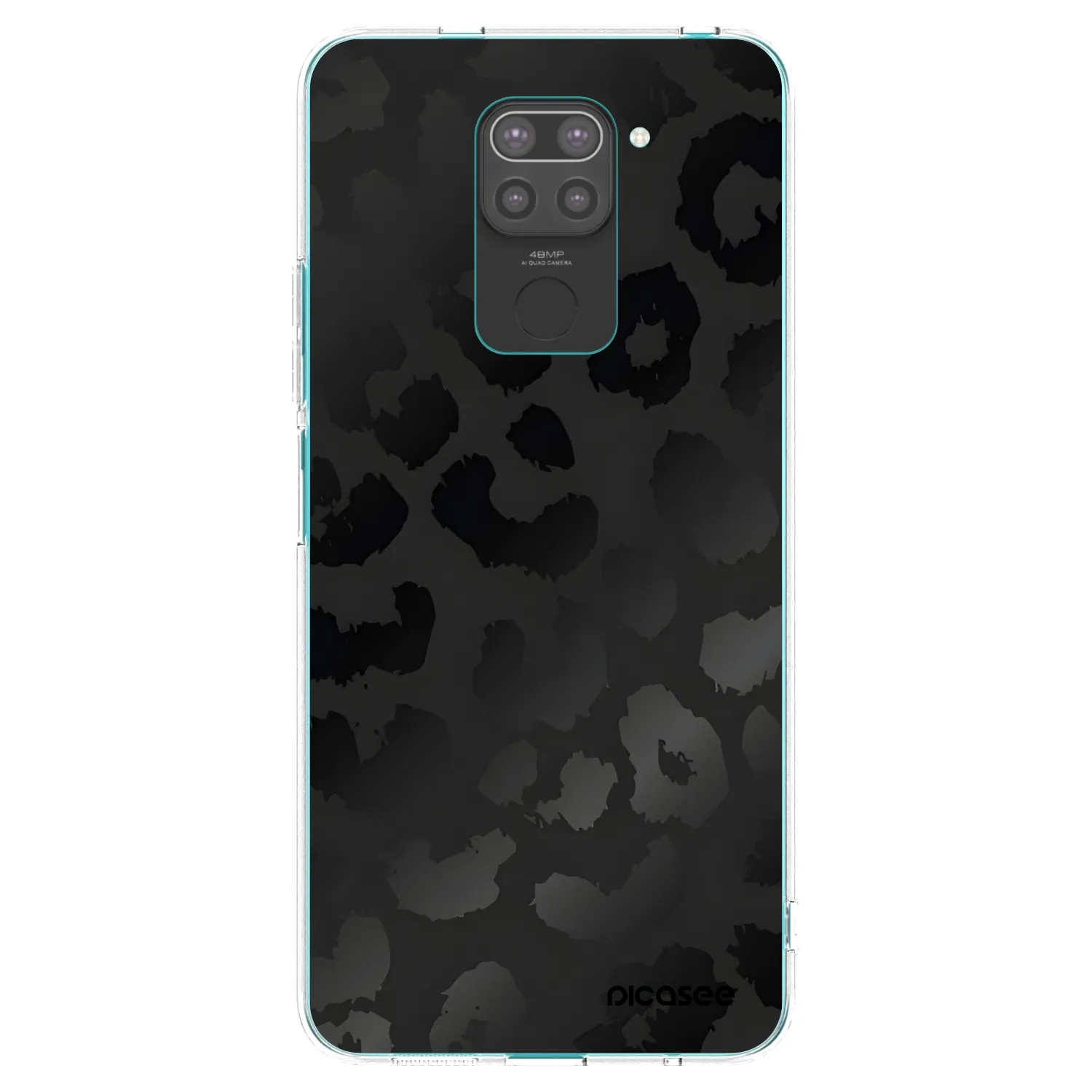 Picasee crna silikonska maskica za Xiaomi Redmi Note 9 - Midnight Leopard