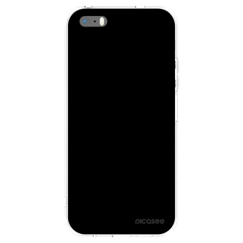 Picasee silikonska prozirna maskica za Apple iPhone 5/5S/SE - Black Bliss