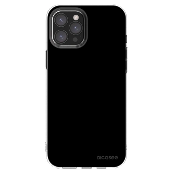 Picasee silikonska prozirna maskica za Apple iPhone 12 Pro Max - Black Bliss