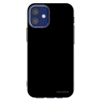 Picasee silikonska prozirna maskica za Apple iPhone 12 mini - Black Bliss