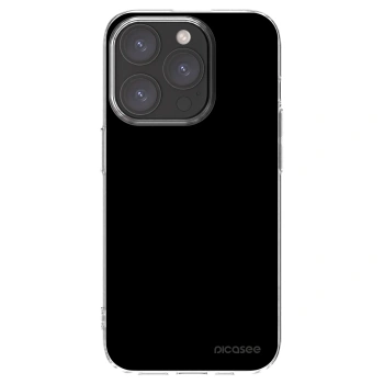 Picasee silikonska prozirna maskica za Apple iPhone 15 Pro - Black Bliss