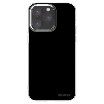 Picasee silikonska prozirna maskica za Apple iPhone 15 Pro Max - Black Bliss