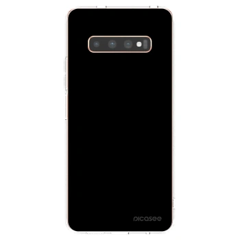 Picasee silikonska prozirna maskica za Samsung Galaxy S10 Plus G975 - Black Bliss