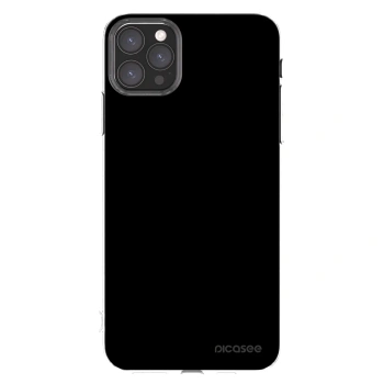 Picasee silikonska prozirna maskica za Apple iPhone 11 Pro Max - Black Bliss