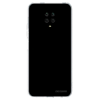 Picasee silikonska prozirna maskica za Xiaomi Redmi Note 9 Pro - Black Bliss
