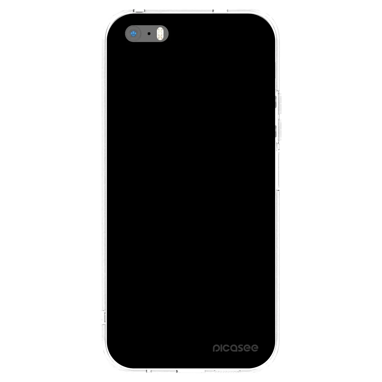 Picasee silikonska prozirna maskica za Apple iPhone 5/5S/SE - Black Bliss