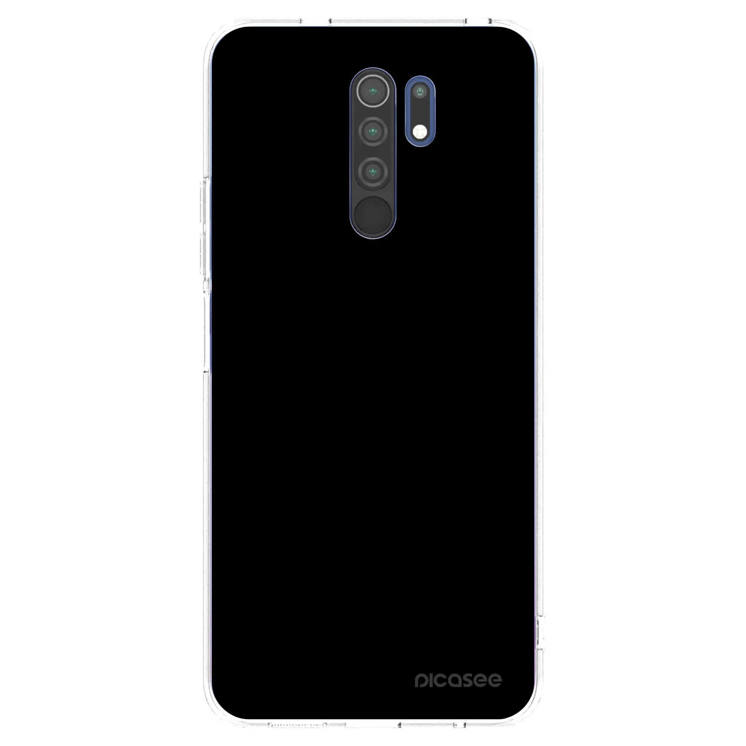 Picasee silikonska prozirna maskica za Xiaomi Redmi 9 - Black Bliss