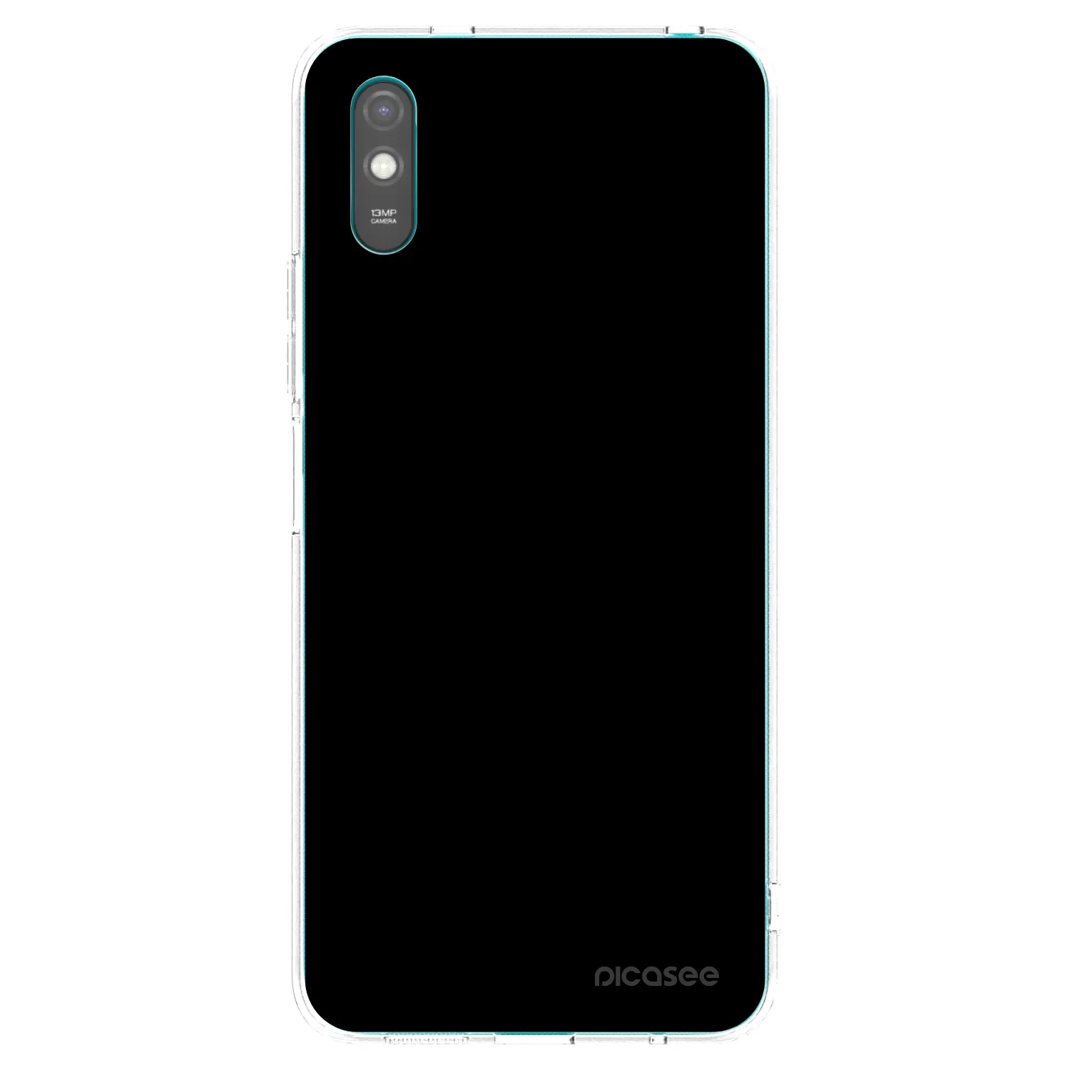 Picasee silikonska prozirna maskica za Xiaomi Redmi 9A - Black Bliss