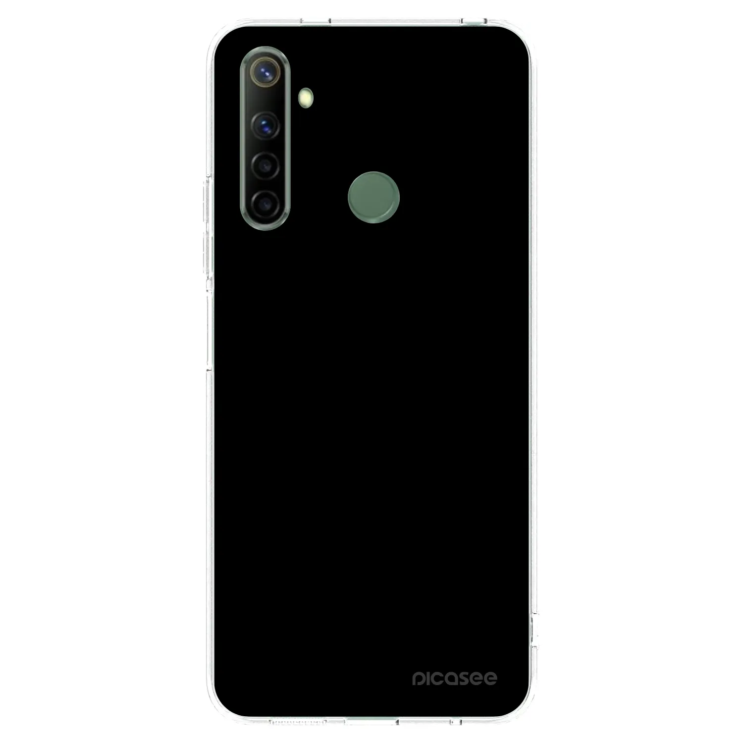 Picasee silikonska prozirna maskica za Realme 6i - Black Bliss